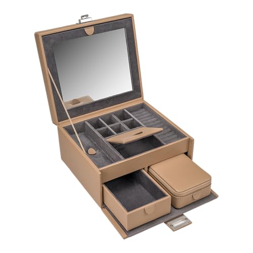 Boîte à bijoux Windrose Marvella camel coffret de rangement compact - 5