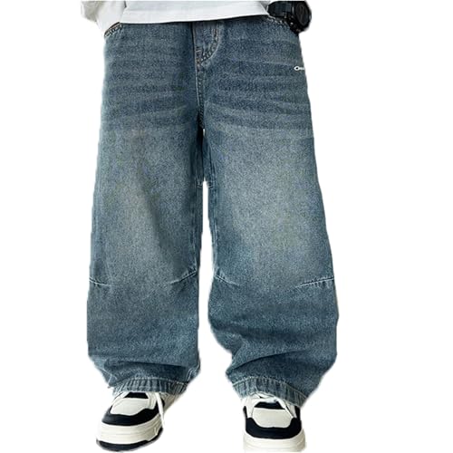 Boys Casual Denim Pants for Spring and Summer Straight Leg Design with Elastic Waist for Comfortable Outdoor Wear