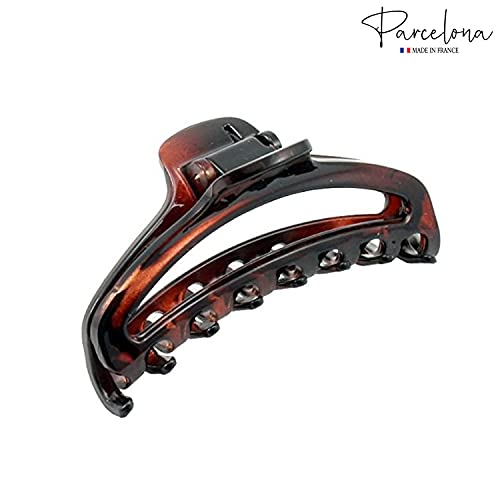 Pinza de pelo pequeña tipo jaw claw clip de concha de tortuga marrón para mujer 2