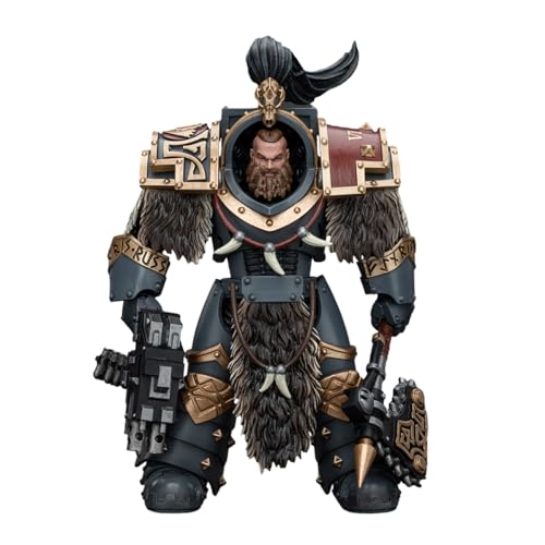JOYTOY 1/18 Warhammer The Horus Heresy Action Figure 5.59 inch Space Wolves Varagyr Wolf Guard Squad Varagyr Terminator 4 Collection Model Birthday Gift