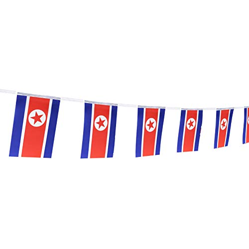 North Korea Flag North Korean Flag,100Feet/76Pcs National Country...
