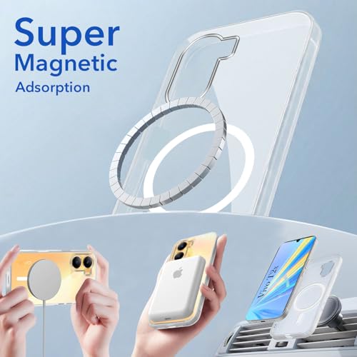 Image of Jkobi Lifetime Anti-Yellow MagSafe Compatible Clear Back Cover Case for Vivo T2x (Sleek Hard Crystal | Shockproof and Camera Protection)