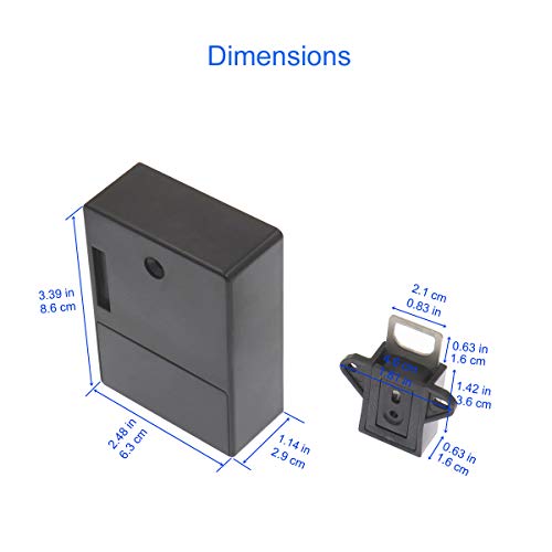 ETEKJOY RFID Electronic Cabinet Lock Hidden DIY for Wooden Cabinet Locker Drawer Cupboard (Black) - Thumbnail 4