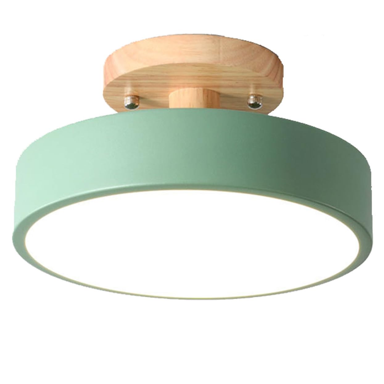 Plafoniera Semi-incasso Schoolhouse Fixture, Colore Verde, 18W