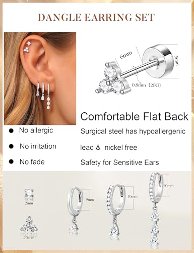 M MOOHAM Dangle Earrings for Women, Hypoallergenic Earring Set - image 4