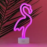 Legami - LED-Lampe Mit Neon-Effekt, It’s a Sign, Thema Flamingo, Doppelstromversorgung, Typ-C-Kabel (Inklusive) oder Batterien (nicht Inklusive), Tischlampe