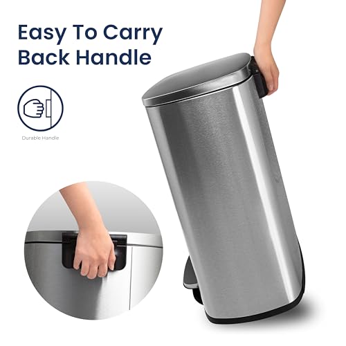 Caneca de basura rectangular de 50 litros plata miniatura 6