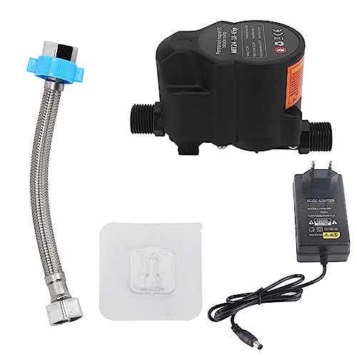 Wasserdruck Erhöhen Pumpe, Wasserdruck Booster Pumpe, Automatische Druckerhöhungspumpe, Automatische, Geräuscharme Induktions Duscherhöhungspumpe für Badezimmer DC24V (EU-Stecker)