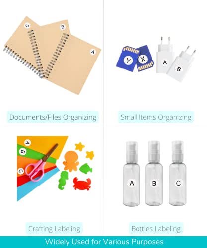 Dealzepic - Alphabet Stickers Of The Letter A To Letter Z - Small Round Paper Self-Adhesive Peel And Stick Letter Labels - Set Of 26 Sheets #TOP3