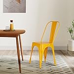 Solimo Strites Chair (Rustic Iron, Yellow, 1 Piece)