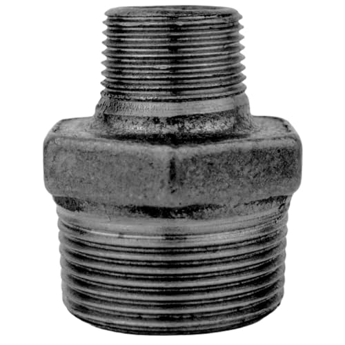 Pezón reducido de 2''1/2 a 2'' en hierro fundido negro resistente 2