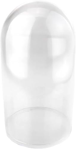 Homeford Vitrina de cúpula de plástico con base transparente, 6 pulgadas