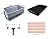 ROLLINGDOG 7PC 18 Inch Paint Roller Kit- 18 Inch Paint Roller Tray,Paint Bucket with Lid,3/8" Microfiber Roller Covers (Pack of 4)