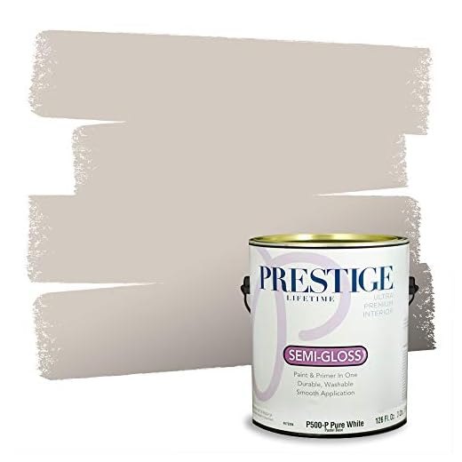 PRESTIGE Paints Interior Paint and Primer In One, 1-Gallon, Semi-Gloss, Comparable Match of Sherwin Williams* Agreeable Gray*
