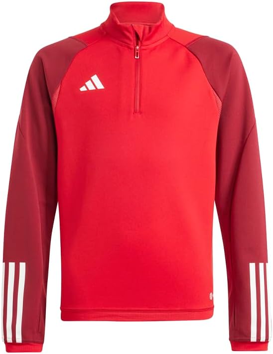adidas Kids Boys Tiro23 Long Sleeve Quarter Zip Soccer Cleats Moisture Wicking - Red