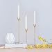 GoMaihe Candelabro de 3Raíz, 33/28/24cm Candelabro Decorativos de Velas, Sola Cabeza Portavelas,...