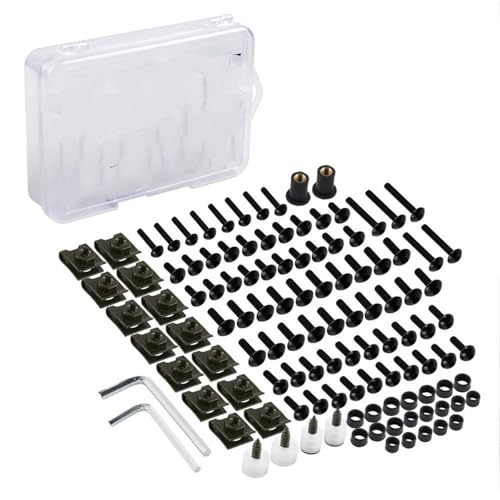 155PCS �I�[�g�o�C�{�f�B�t�F�A�����O�{���g�l�W�}�E���g�L�b�g �ɓK������X�Y�L GSXR600 GSXR750 GSXR1000 K1 K2 K3 K4 K5 K6 K7 K8 K9�p(Type A)