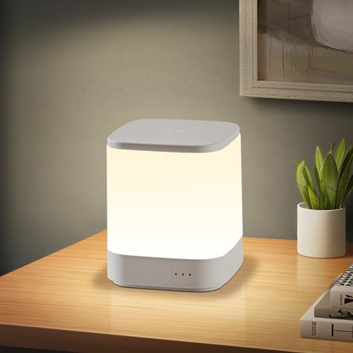 XLYS Desk Decor Toaster Night Light, Rechargeable Smiley Face Toast