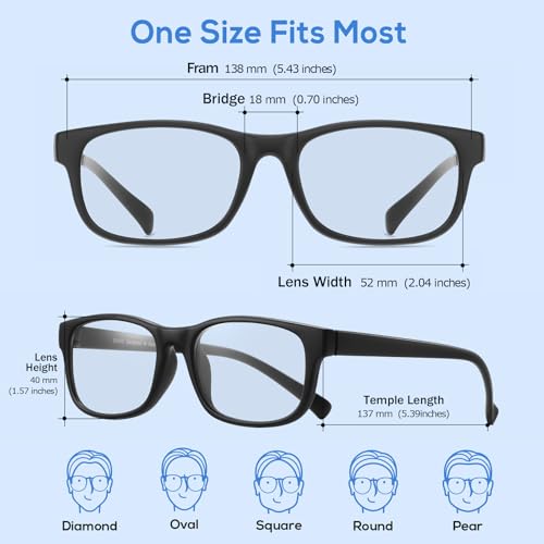 Image of DUCO Blue Light Glasses Blue Ray Blocking Glasses Computer Gaming Glasses with Amber Lens 8016