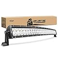 Nilight - 70016C-A 32" 180W Curved Spot Flood Combo High Power LED Driving Lamp LED Light Bar Off Road Fog Driving Work Light for SUV Boat Jeep Lamp,2 Years Warranty