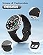 MoKo Sport Armband für Samsung Galaxy Watch 8 Armband 40mm 44mm/Galaxy Watch 8 Classic 46mm, Weiches Sillikon Uhrenarmband Ersatzarmband für Herren Damen, S/M, Schwarz