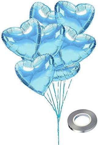 CozofLuv Balony foliowe w kształcie serca, 25 sztuk, białe, 46 cm, na urodziny, Walentynki, ślub, zaręczyny