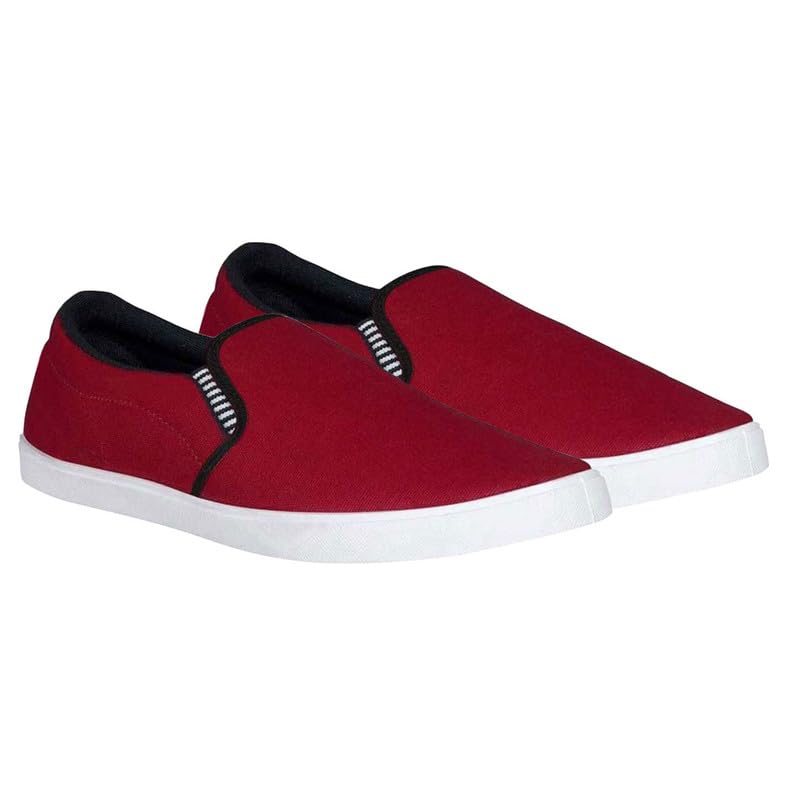 FTMN-MRN Men's & Boy's PVC Sole with Breathable Mesh Upper Maroon Running Shoes for Rinning, Gym and Sports Activity - 7