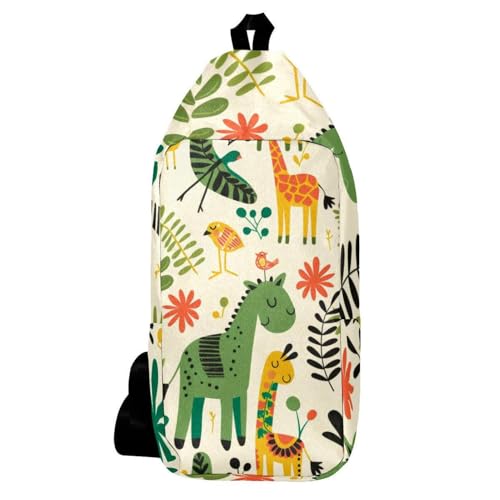 Mochila bandolera de jirafa animada para hombres y mujeres de 36cm