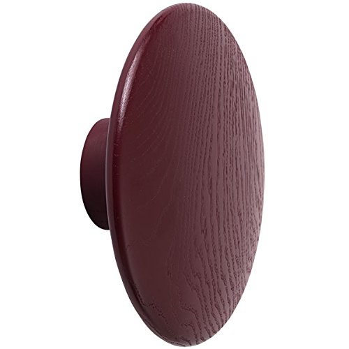 Preisvergleich Produktbild Muuto - Wandhaken, Garderobenhaken, Kleiderhaken - The Dots - Holz - Burgunder - D 17cm