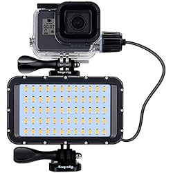 Flash Para Gopro Suptig 60 luces LED de vídeo con batería de carga portátil de 5200 mAh, luz regulable compatible con GoPro Hero 9 Hero 8 Hero 7 Black Hero 5 Hero 6/Hero 4/3+