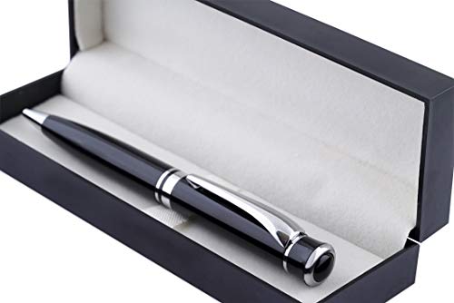 COI Black Full Pen Set with Blue Ink and Executive Use Roller Point Pen. (Nature Black)