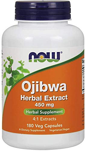 NOW Supplements, Ojibwa Herbal Extract 450 mg, Concentrated Blend of High Quality, Alcohol-fFree, 4:1 Herbal Extracts, 180 Veg Capsules