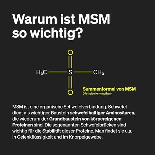 natural elements MSM 2000mg + natürliches Vitamin C – 365 Tabletten statt Kapseln – Methylsulfonylmethan – hochdosiert, vegan – in Deutschland laborgeprüft