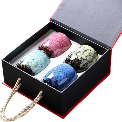 CZMYCBG Tazas de Café de Cerámica Grandes, Taza de Té Sin Asa, Taza Retro para La Oficina y El Hogar, para Té, Café con Leche, Capuchino(Colorful B)