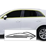 BOGAR TECH DESIGNS for Audi Q3 2019-2025 Side Window Chrome Delete – Precut Vinyl Trim Overlay, Gloss Black Blackout Appearance