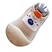 Fomino Chaussons pour bébé - Pantoufles pour fille et garçon - Antidérapants - Taille basse - Chaussons d'apprentissage - Beige - Blanc., 18 EU