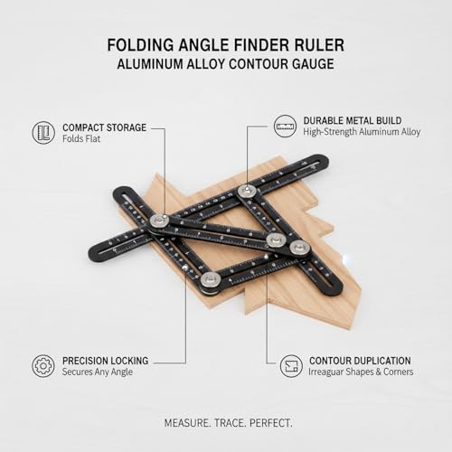 Buscador de ángulos plegable de aleación de aluminio miniatura 5