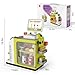 Jovow 48-Piece Pretend Play Cash Register Toy Set - Calculator, Shopping Bag, Scanners, Credit Cards, Coffee Machine, Play Food - Gift for Boys and Girls Ages 3+