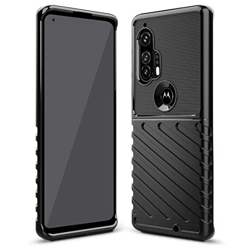 Sucnakp for Moto Edge Plus Case Moto Edge+ Case Shock Absorption Anti Scratch Heavy Duty Durable Drop Protection Cell Phone Cover for Motorola Moto Edge+ï¼ˆLT Blackï¼‰