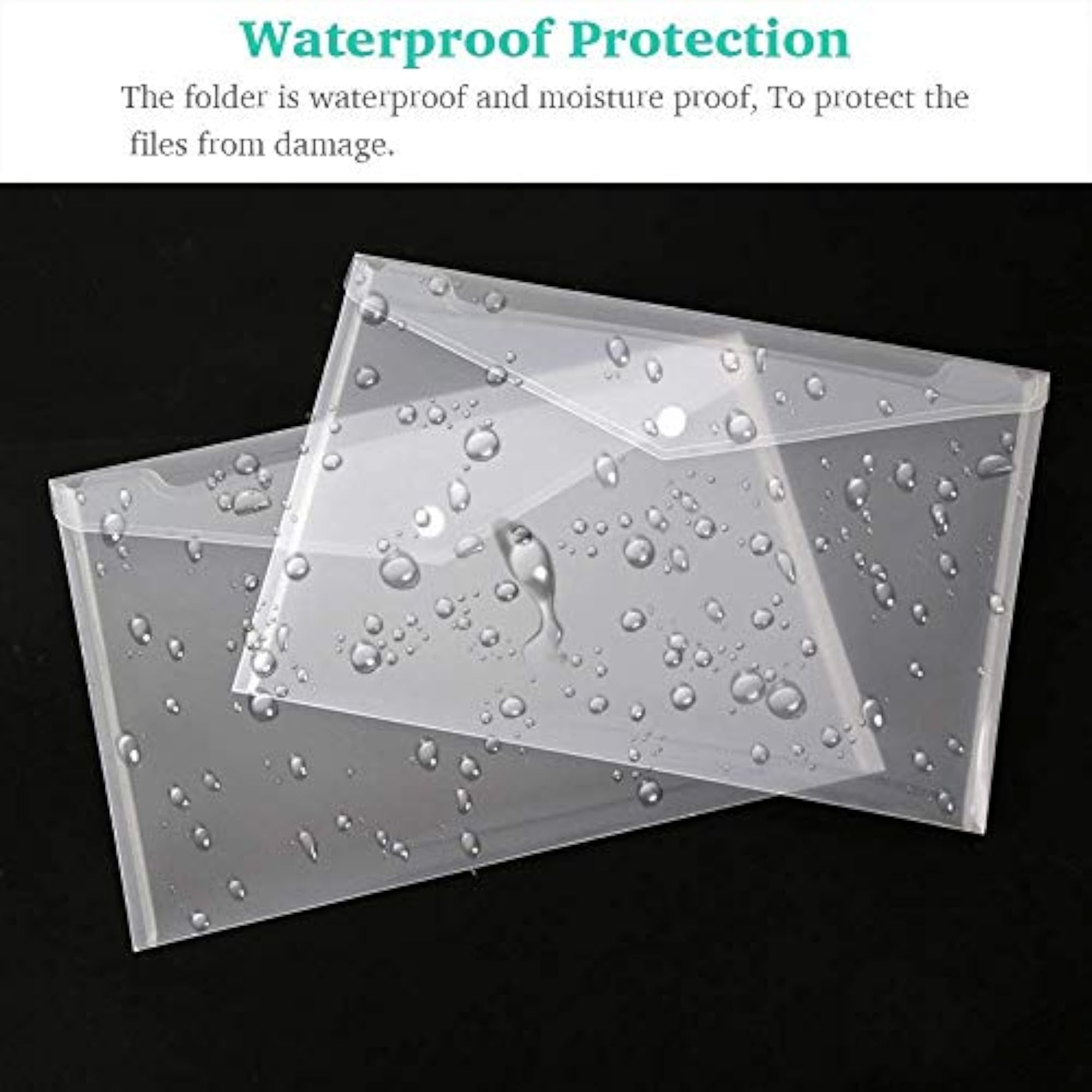A5 Size Small My Clear Bag Folder, Document File Check Size (Pack of 12 Pcs)