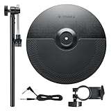 Donner Mute Cymbal Set with 12-inch Cymbals and Cymbals Stand for Electric Drum Kit, More Stable Iron Metal Bracket, Signal Cable, Rack Clamp for Electric Drum Set (For DED-200/400 /500 Expansion)