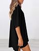 PRETTYGARDEN Women 2 Piece Lounge Set 2026 Summer Casual Oversized Shirts Biker Shorts Matching Airport Travel Outfit Clothes (Black,Large) #4