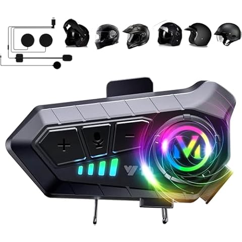 JJXCYH Bluetooth Helmet Speakers with Noise Cancellation Cover