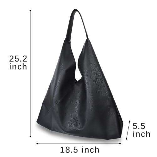 Bolso Tote de cuero PU para mujer, suave y grande miniatura 5
