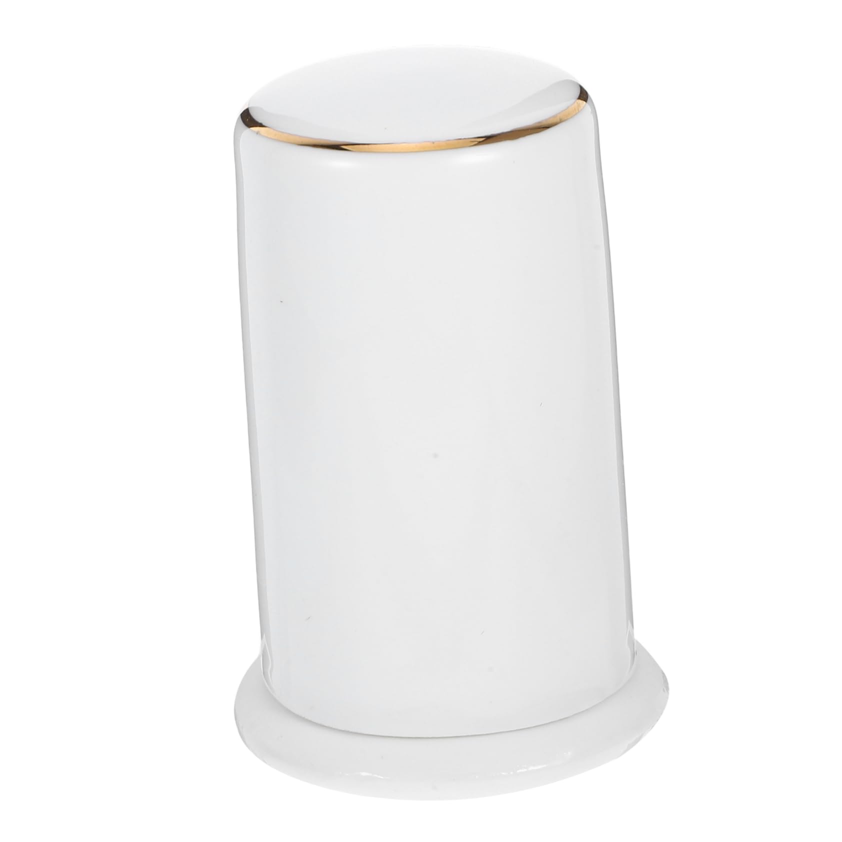 BEBEMOKO White Toothpicks - Toothpick Container Desktop Toothpick Dispenser Ceramics Containers with Lids