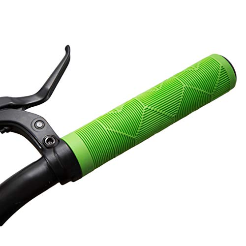 Image of MARQUE Chevron BMX Handlebar Grips - Flangeless Bicycle Grips for Flat Straight Bars Like BMX, MTB, Scooter; 140 MM of Non-Slip Grip to Match Any Bike or Scooter