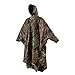 Produktbild REDCAMP Regenponcho für Erwachsene, Übergröße, mit Kapuze und Ärmeln, für Männer und Frauen, für Camping, Wandern, Radfahren L XL-Leaf Camouflage
