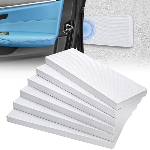 Elsjoy 6 Pack White Garage Wall Protectors, Garage Corner Edge Bumper Wall Foam Padding for Car Doors, Self Adhesive EVA Foam Pad for Parking Vehicle