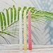 Topsics Taper Candles, Spiral Twisted Taper Candles Set of 4, Unscented Taper Candlesticks 10 inch Tall, Home Decor Kitchen Decor Wedding Decorations (Pink Series)