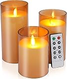 Flickering Flameless Candles Battery Operated Candles Imitation glass Candles with Remote Acrylic Cy